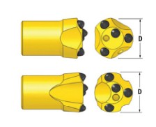 Tapered rock drilling tools
